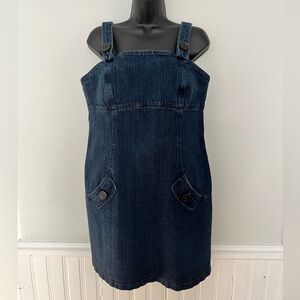 Bianca Nygard Denim Overall Mini Dress, Size 12